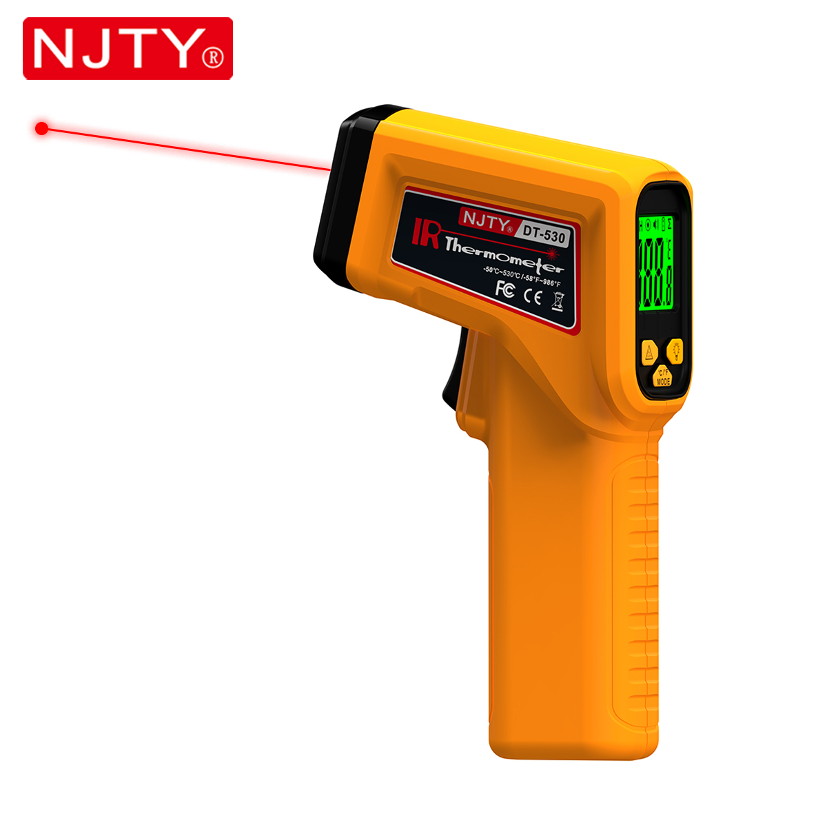 Industrial Laser Thermometer Gun - NJTY ميزان الحرارة بالأشعة تحت الحمراء