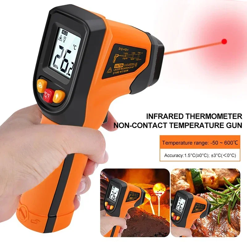 Industrial Laser Thermometer Gun - T400 T600 ميزان الحرارة الرقمي بالأشعة
