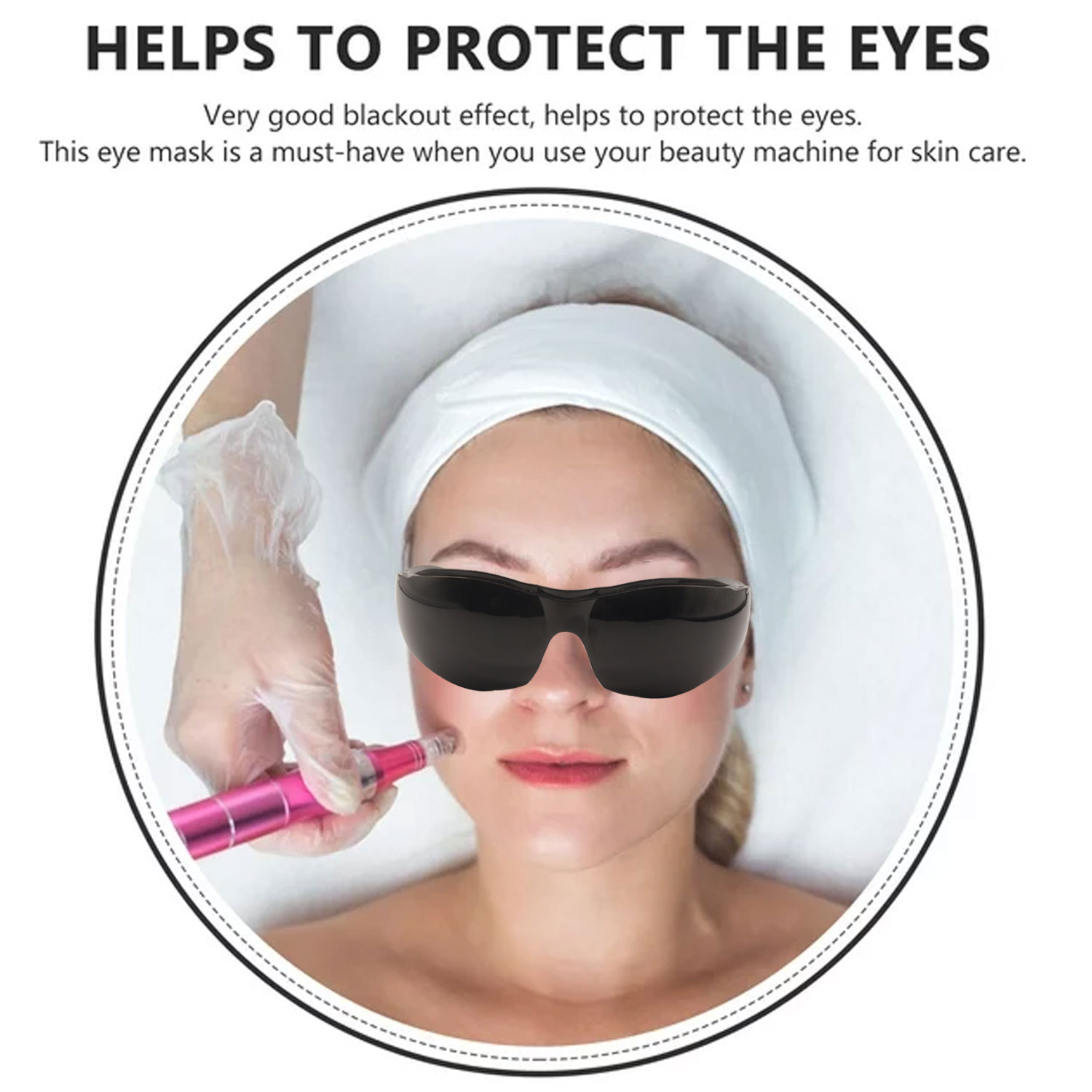 Laser Safety Goggles - نظارات حماية كاملة سوداء ، تظليل