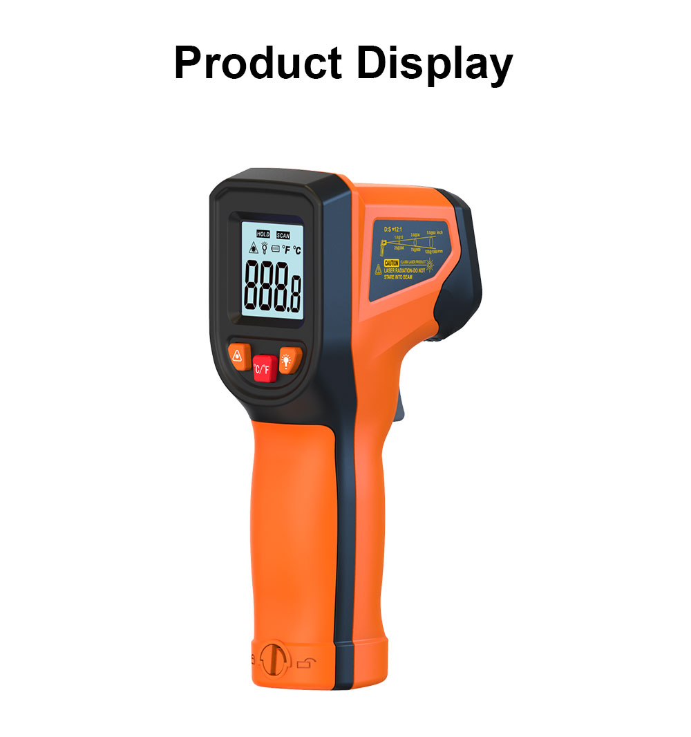 Industrial Laser Thermometer Gun - جهاز قياس الحرارة الرقمي بالأشعة تحت