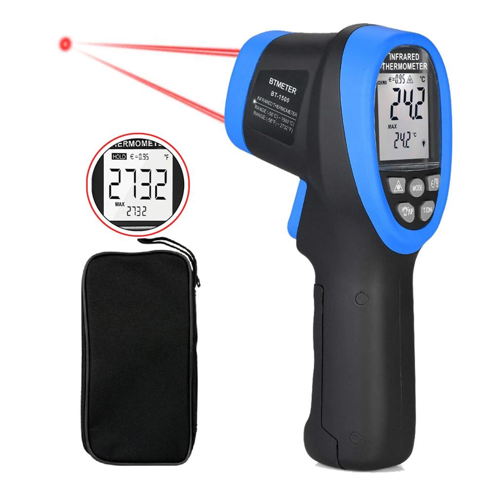 -50 ℃ إلى 1500 ℃ الليزر ميزان  - مراجعة Industrial Laser Thermometer Gun وسعره