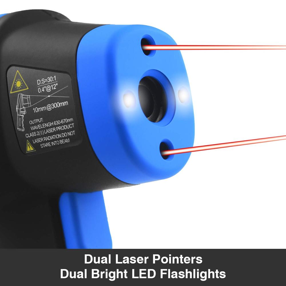 -50 ℃ إلى 1500 ℃ الليزر ميزان  - مراجعة Industrial Laser Thermometer Gun وسعره