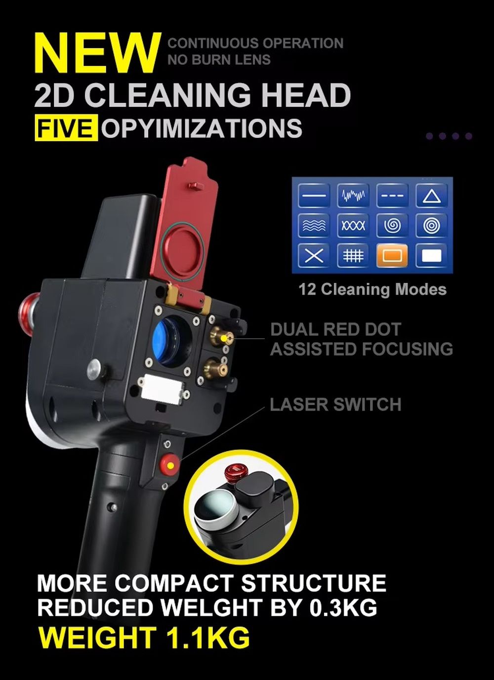 آلة تنظيف بالليزر النبضي المحم - مراجعة Portable Laser Rust Removal وسعره