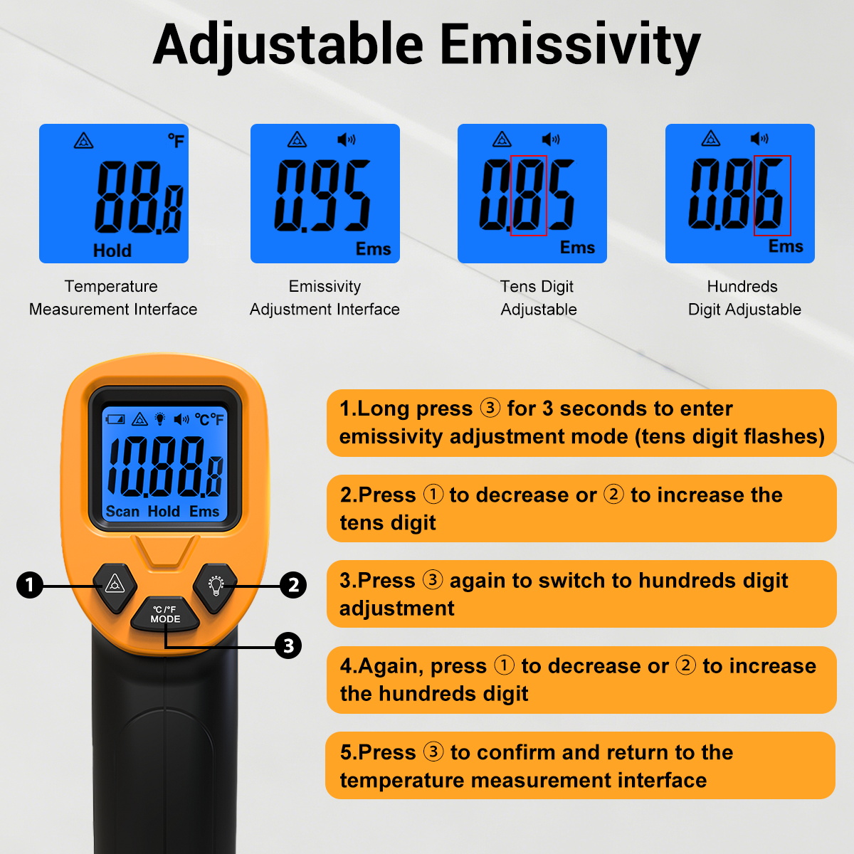 لاولاو JD 16 مسدس قياس الحرارة - مراجعة Industrial Laser Temperature Sensor وسعره