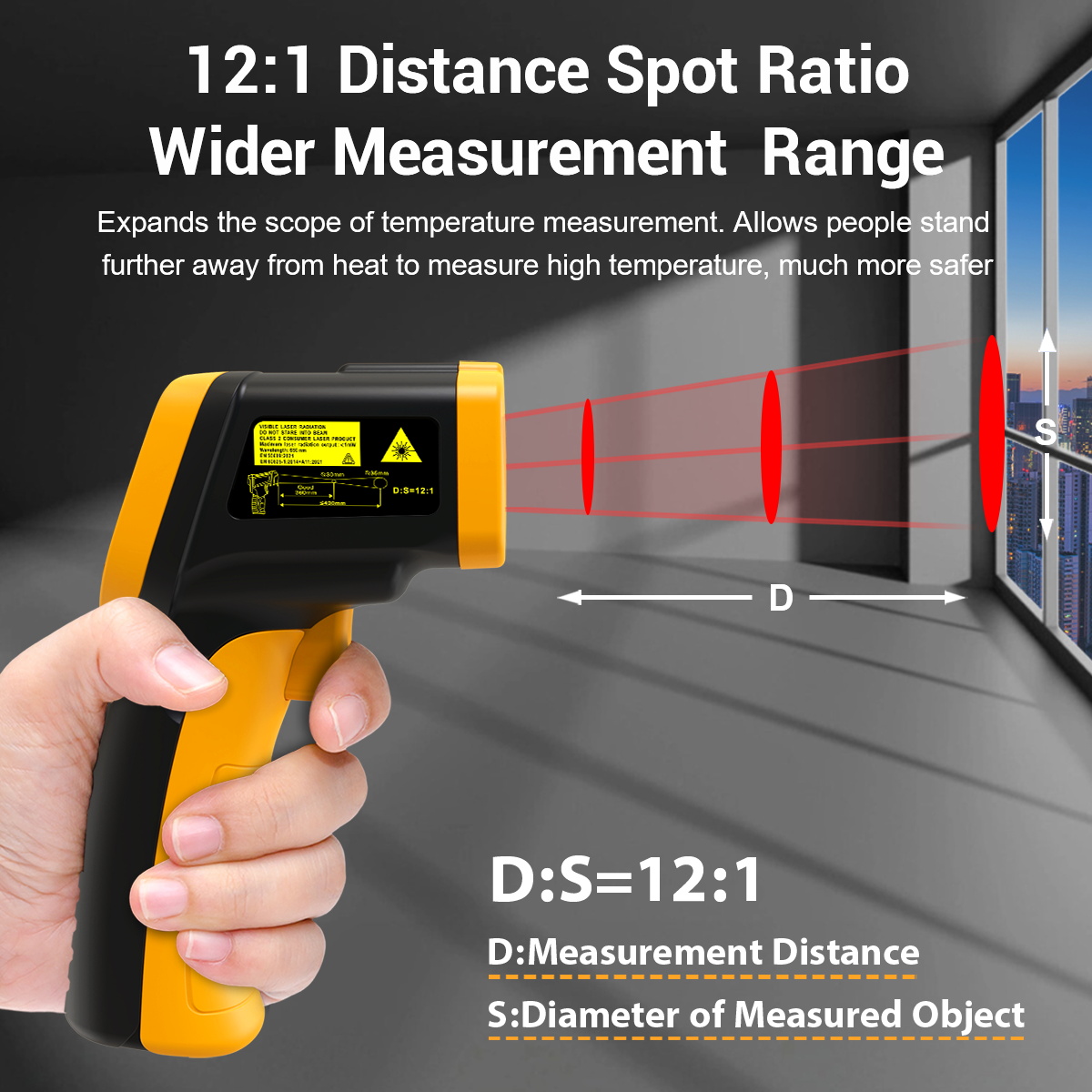 لاولاو JD 16 مسدس قياس الحرارة - مراجعة Industrial Laser Temperature Sensor وسعره