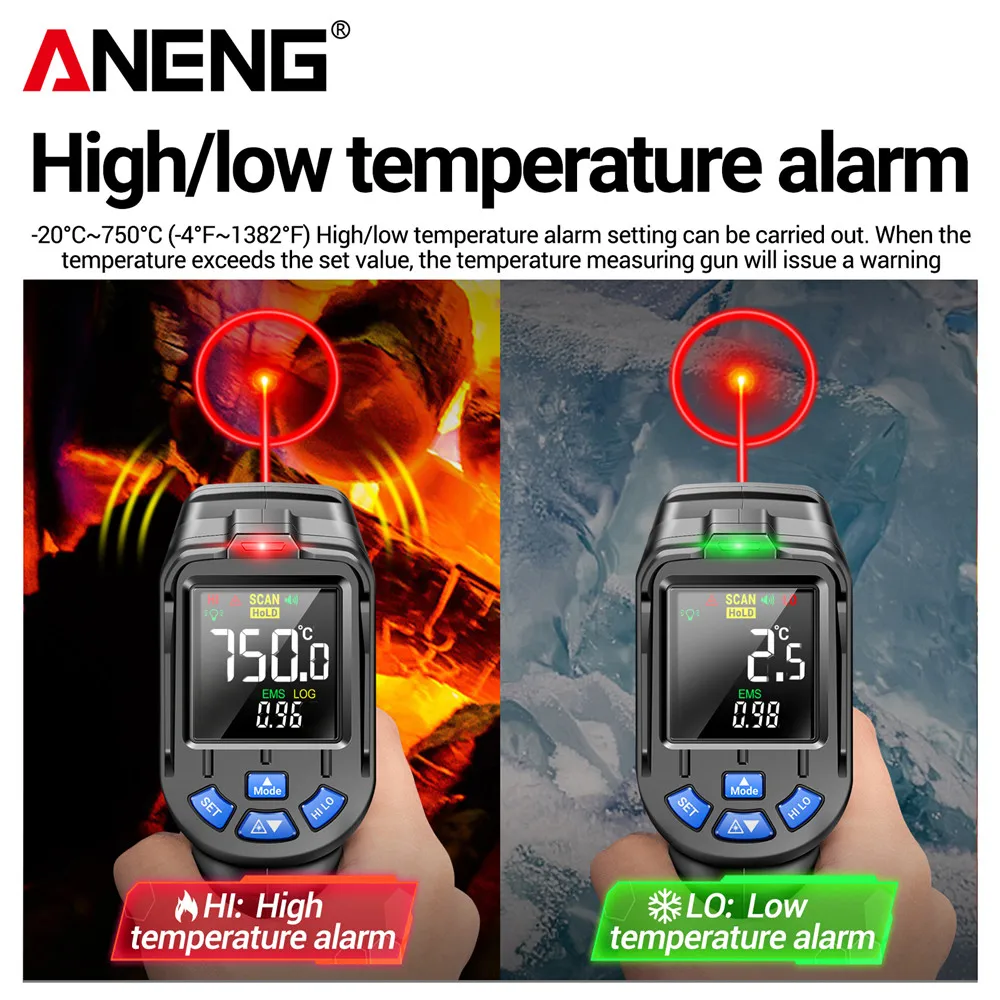 مقياس الحرارة بالليزر تحت الحم - مراجعة Industrial Laser Thermometer Gun وسعره