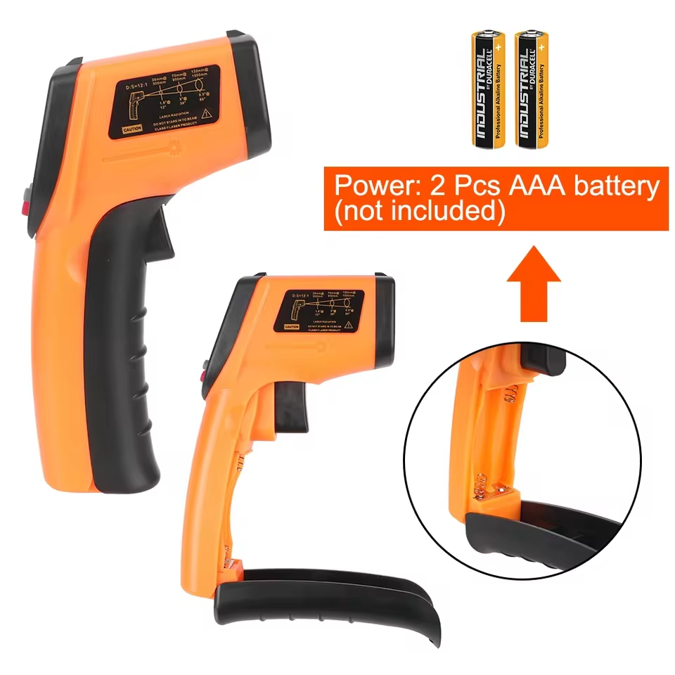 جهاز قياس الحرارة الرقمي بالأش - مراجعة Industrial Laser Thermometer Gun وسعره