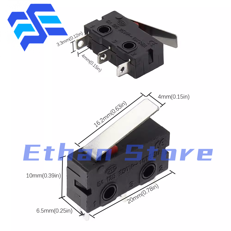 مفتاح حد KW11 مع 3 دبوس ، N/O  - مراجعة Limit Switch Cnc وسعره