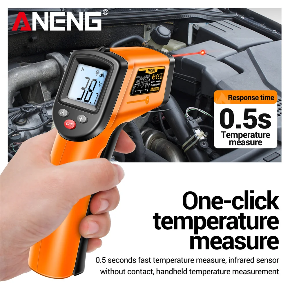 مقياس الحرارة الرقمي بالأشعة ت - مراجعة Industrial Laser Thermometer Gun وسعره