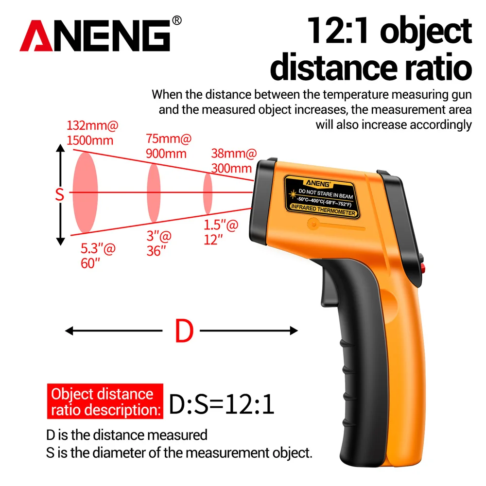 مقياس الحرارة الرقمي بالأشعة ت - مراجعة Industrial Laser Thermometer Gun وسعره