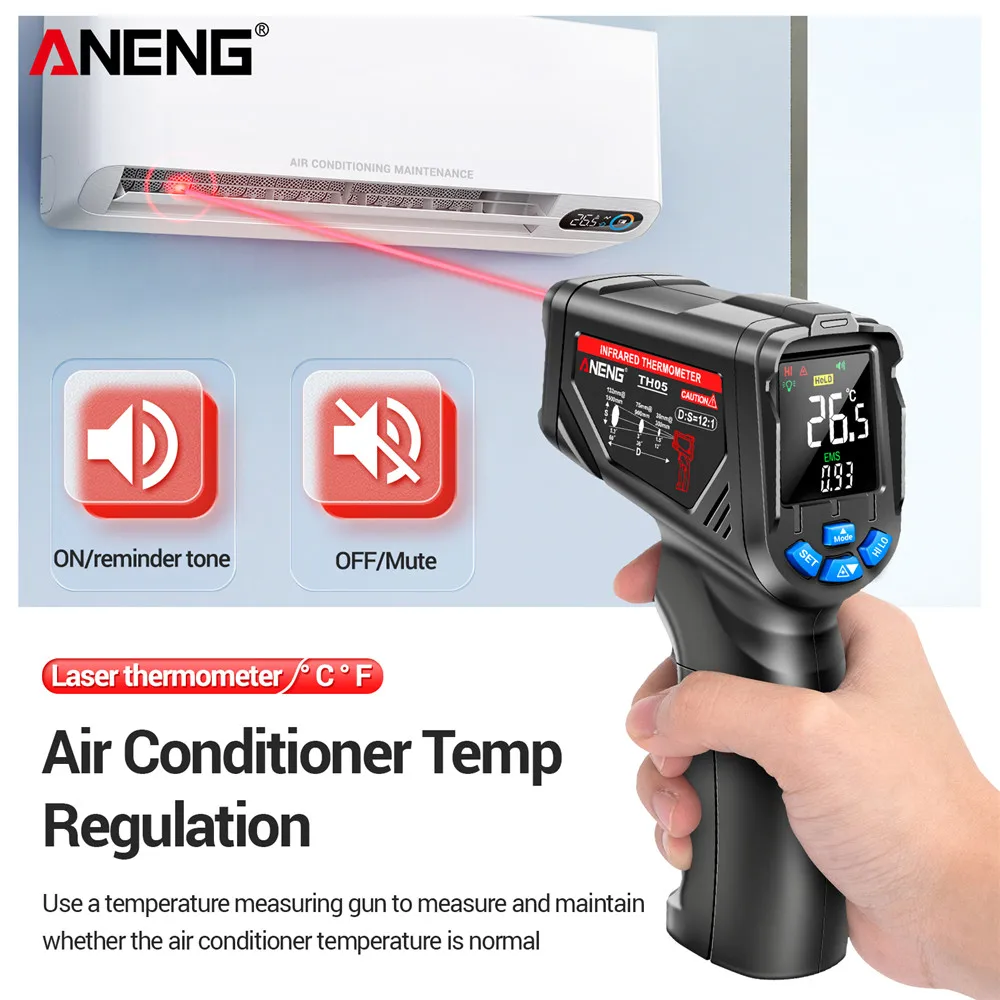 مقياس حرارة رقمي بالأشعة تحت ا - مراجعة Industrial Laser Thermometer Gun وسعره