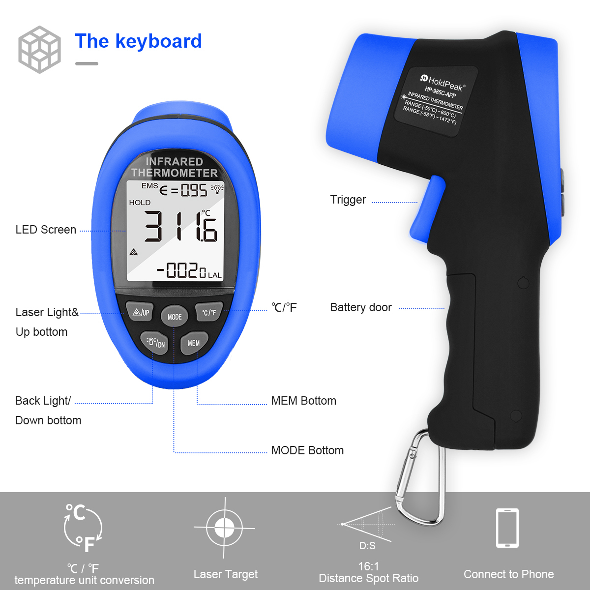 مسدس قياس الحرارة بالأشعة تحت  - مراجعة Industrial Laser Temperature Sensor وسعره