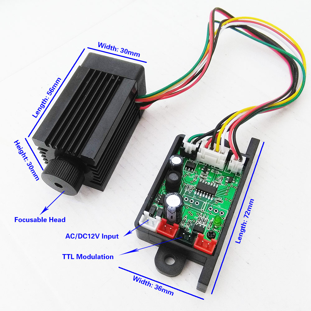 532 نانومتر 200mw فوكوسابل الأ - مراجعة Diode Laser Module وسعره
