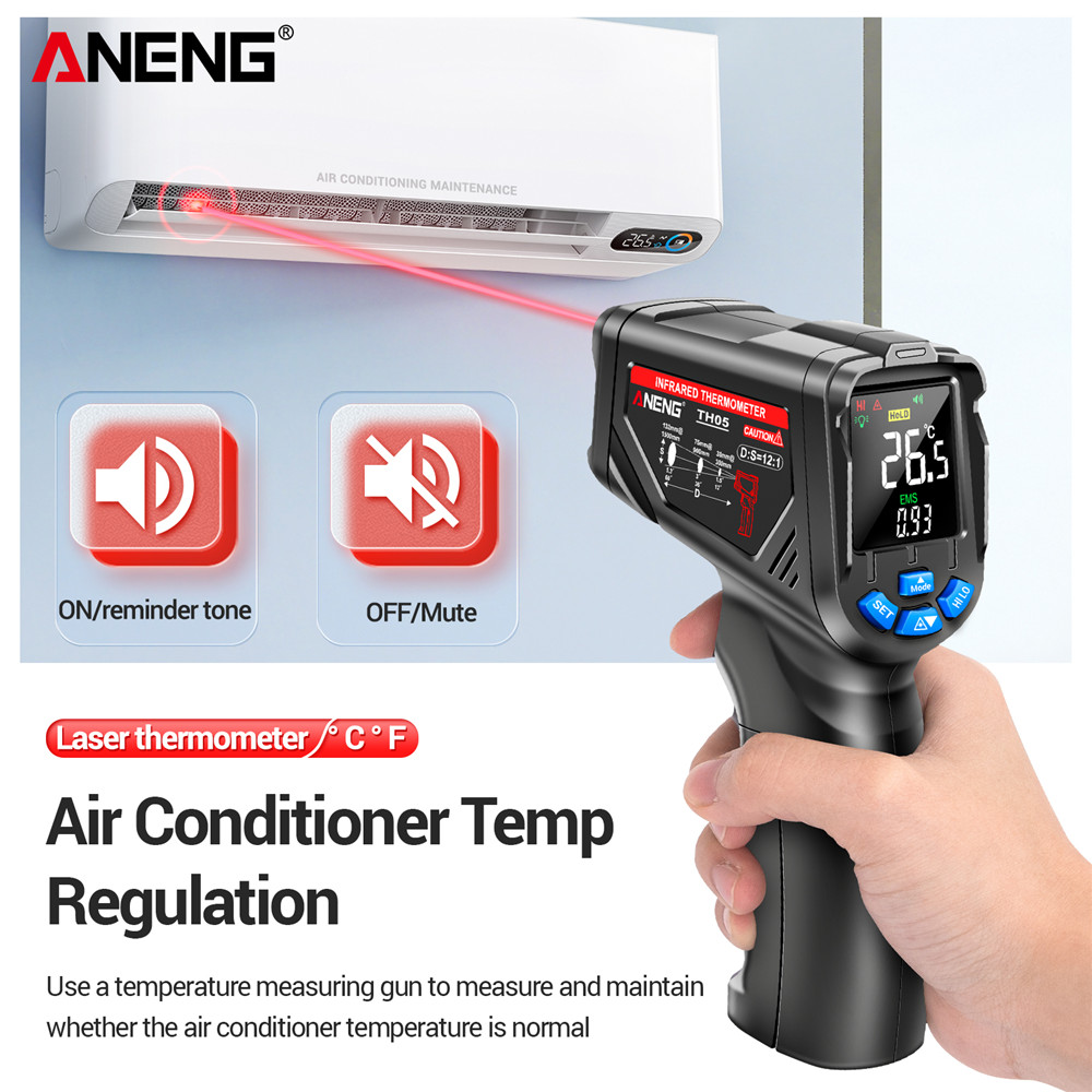 مقياس حرارة رقمي بالأشعة تحت ا - مراجعة Industrial Laser Thermometer Gun وسعره