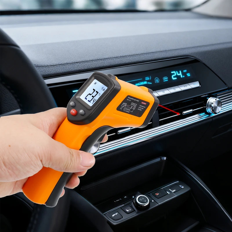 مقياس حرارة بالأشعة تحت الحمرا - مراجعة Industrial Laser Thermometer Gun وسعره