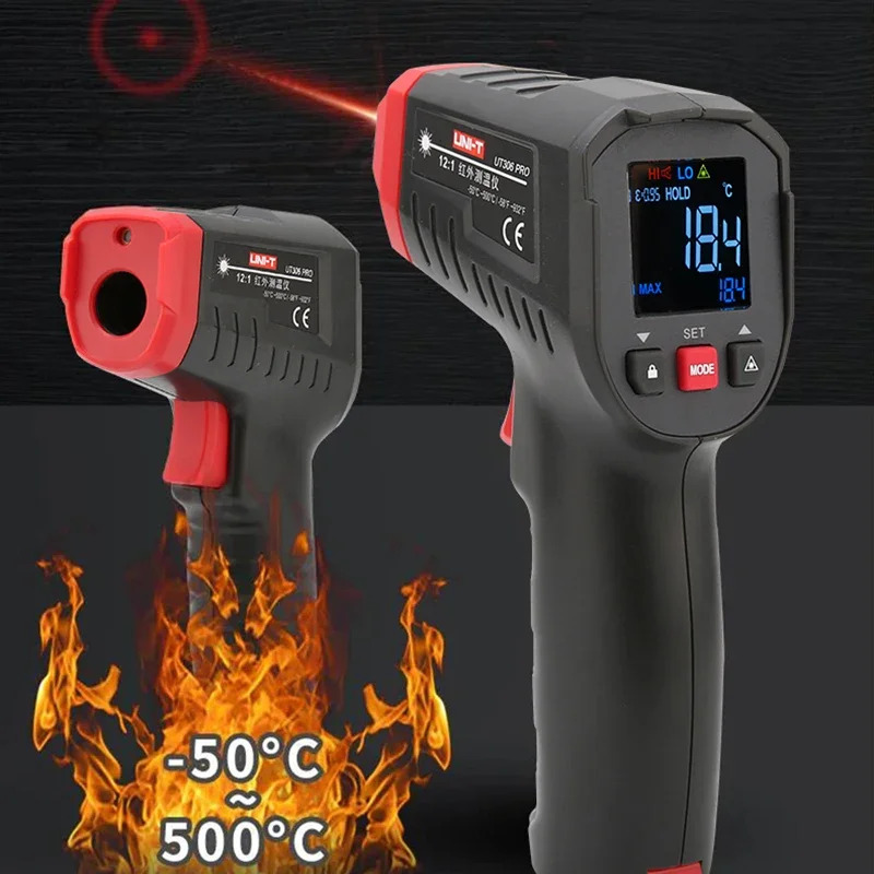 UNI-T ميزان الحرارة الرقمي عدم - مراجعة Industrial Laser Thermometer Gun وسعره