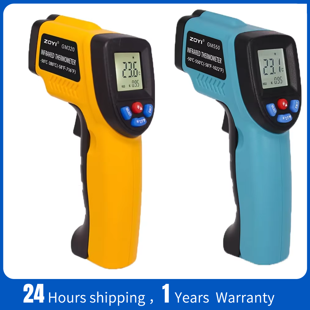 مقياس حرارة محمول بالأشعة تحت  - مراجعة Industrial Laser Thermometer Gun وسعره