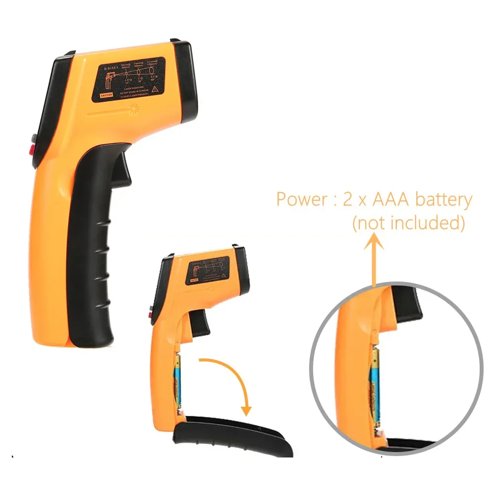 مقياس حرارة محمول بالأشعة تحت  - مراجعة Industrial Laser Thermometer Gun وسعره